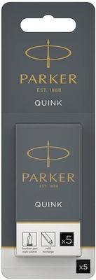 Parker Quink Replacement Ink for Pen in Black color 5pcs