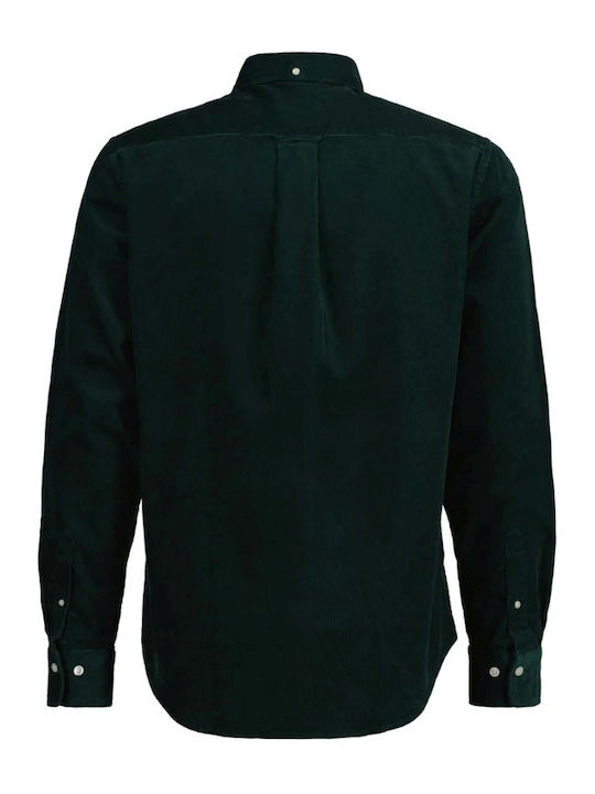 Long-sleeved Corduroy Shirt Green