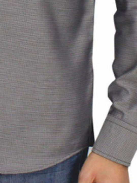 Long-sleeved Cotton Shirt Gray