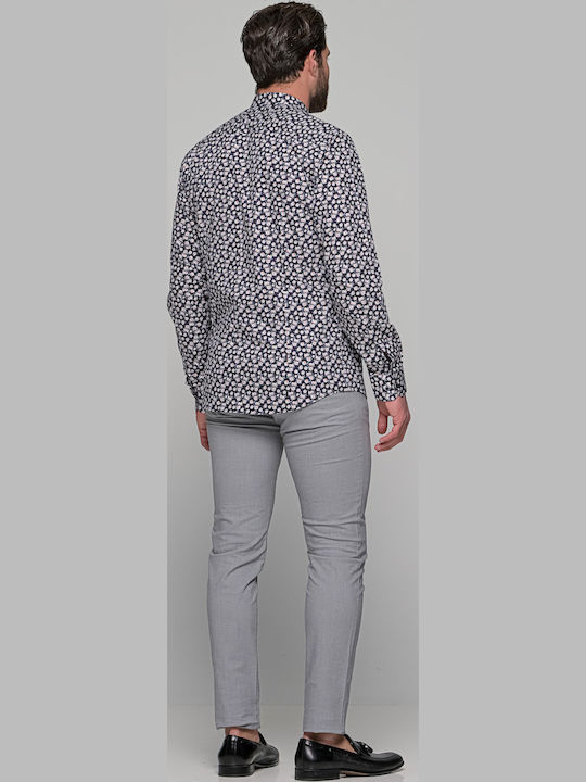 Long-sleeved Shirt Floral Black