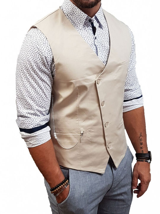 Tresor Men's Vest Beige