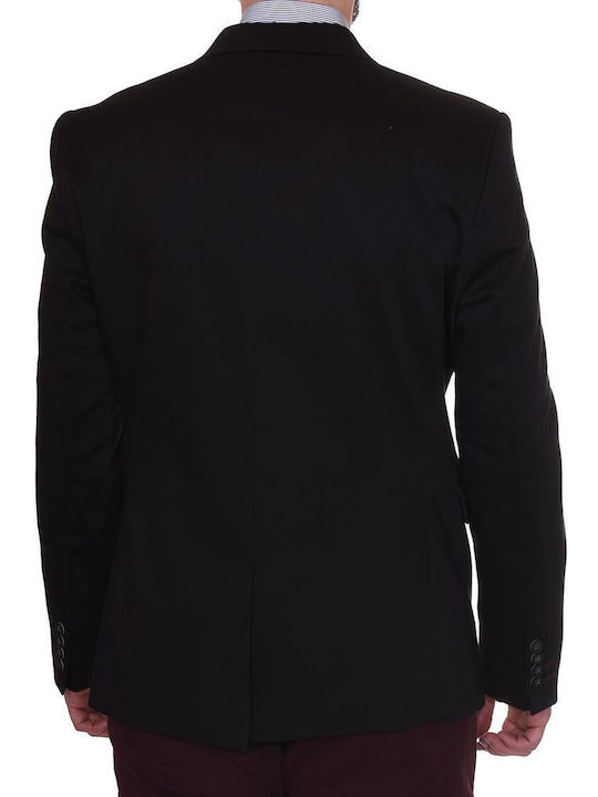 Endeson Fashion Men's Suit Jacket Slim Fit Black