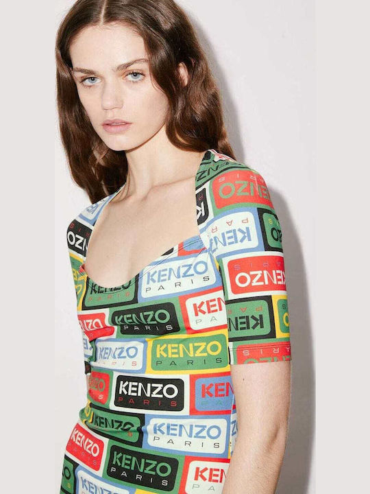 Paris Label Women's Summer Crop Top Short Sleeve Multicolour