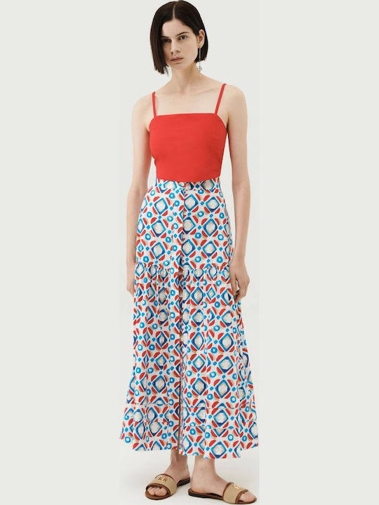 Damen Korsett Bluse mit Trägern Rot