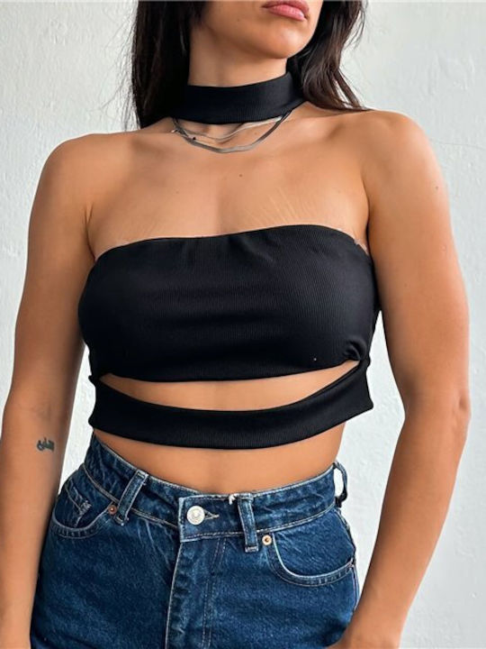 Γυναικείο Crop Top Μαύρο