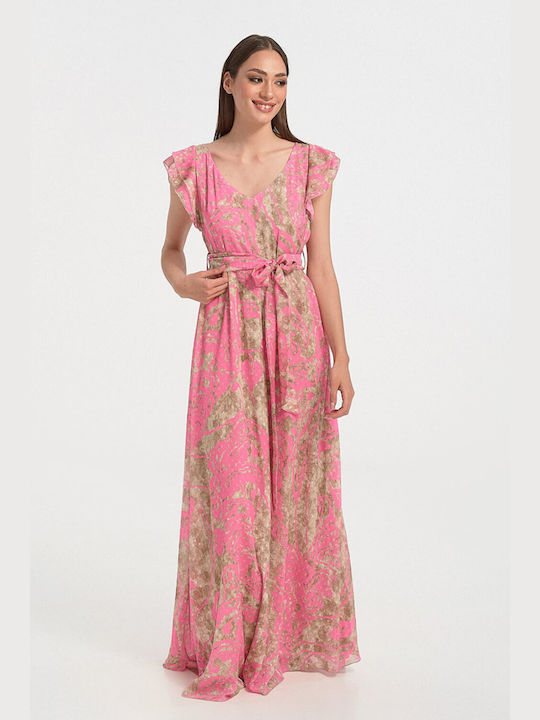 Queen Fashion Summer Maxi Dress Pink