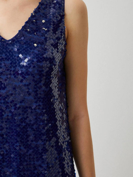 Summer Mini Evening Dress Navy Blue