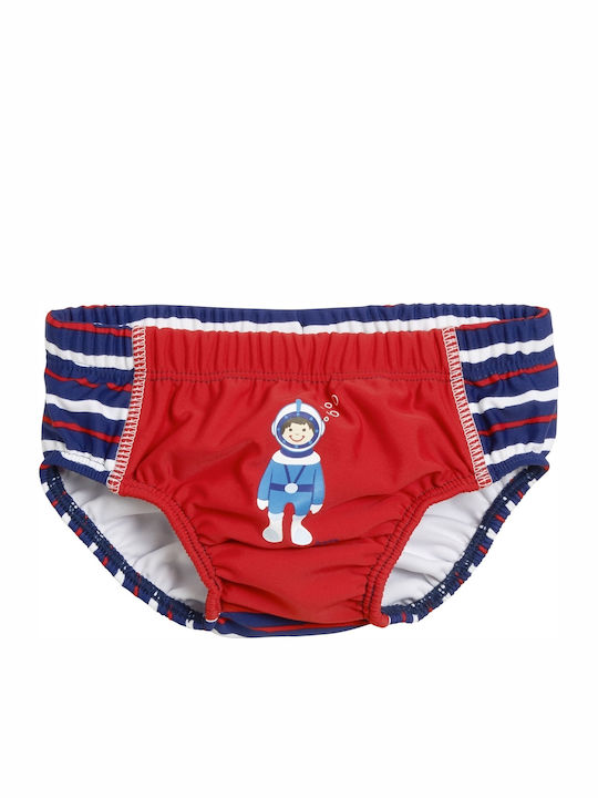 Playshoes Παιδικό Μαγιό Πάνα Κόκκινη