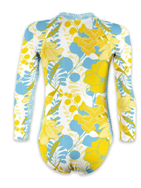 Uvea Kids Swimwear UV Long Sleeve Swimsuit Yellow