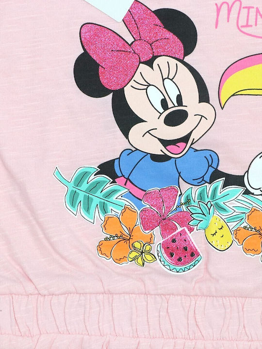 Minnie Rochie pentru Copii Mâneca scurta Roz