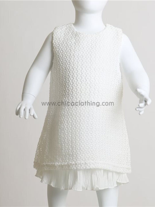 Chica Kids Dress Sleeveless White