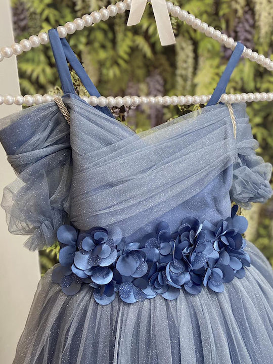 Extan Bebe Mädchen Kleid Blau