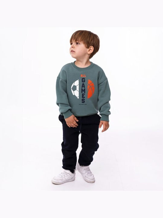 Funky Kids Sweatpants Set Green 2pcs