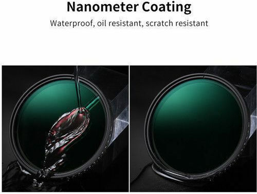 K&F Concept Variable Lens Filter Variable ND Diameter 49mm with MC Coating for Photography Lenses