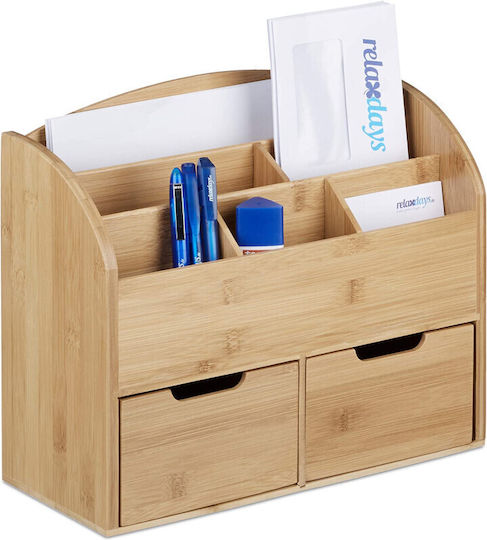 Lemnoasă Suport pentru creioane în Culoare Bej 1buc 33x13.5x28cm