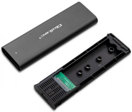 Qoltec Case for Hard Drive M.2 SATA III with Connection SATA USB 3.1 USB 3.0 USB 2.0 Serial USB 3.2 Type-C