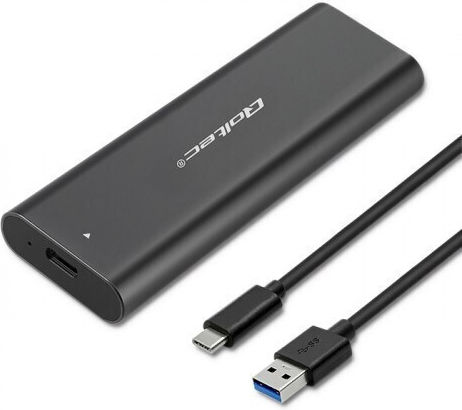 Qoltec Case for Hard Drive M.2 SATA III with Connection SATA USB 3.1 USB 3.0 USB 2.0 Serial USB 3.2 Type-C