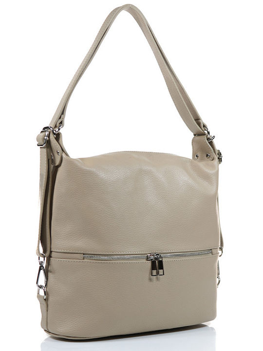 Passaggio Leather Women's Leather Backpack Beige