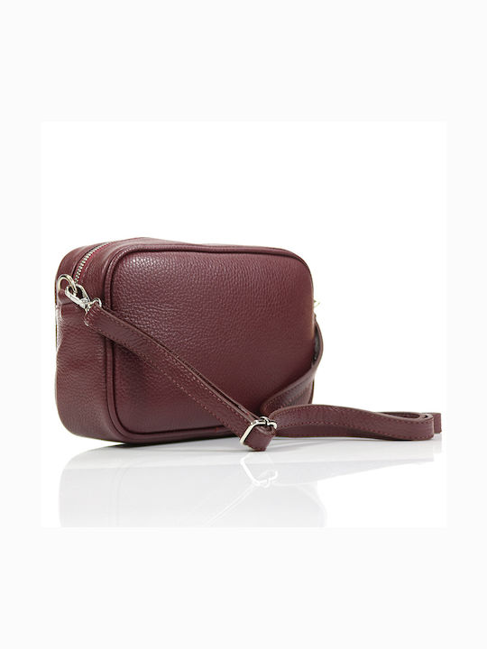 Passaggio Leather Women's Leather Crossbody Bag Burgundy