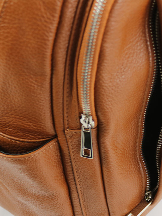 Leather Women's Bag Backpack Brown