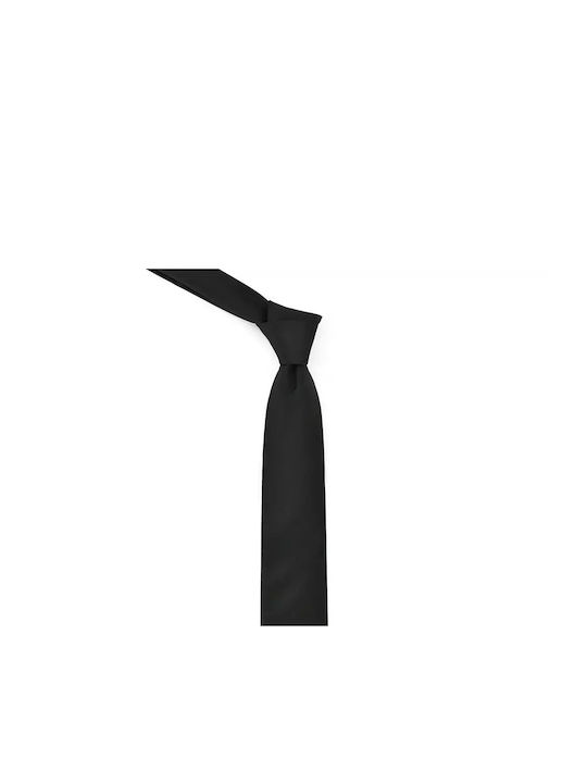 Messaggero Herren Krawatte Monochrom in Schwarz Farbe