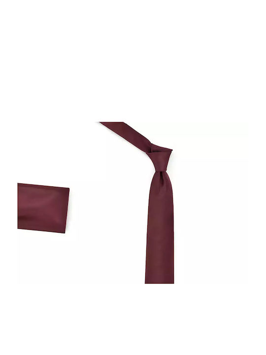 Messaggero Men's Tie Set Monochrome Burgundy