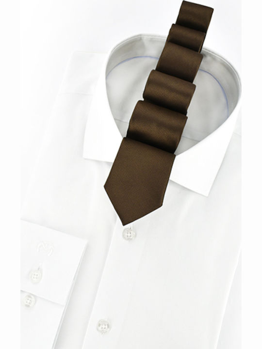 Messaggero Men's Tie Monochrome Brown