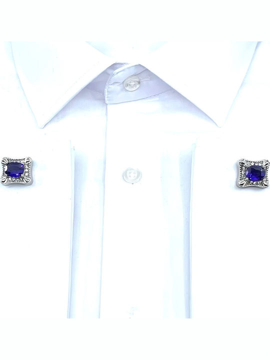 Legend Accessories Мансети от Silver в Син Цвят