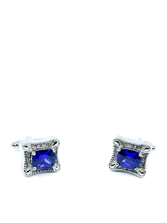 Legend Accessories Мансети от Silver в Син Цвят