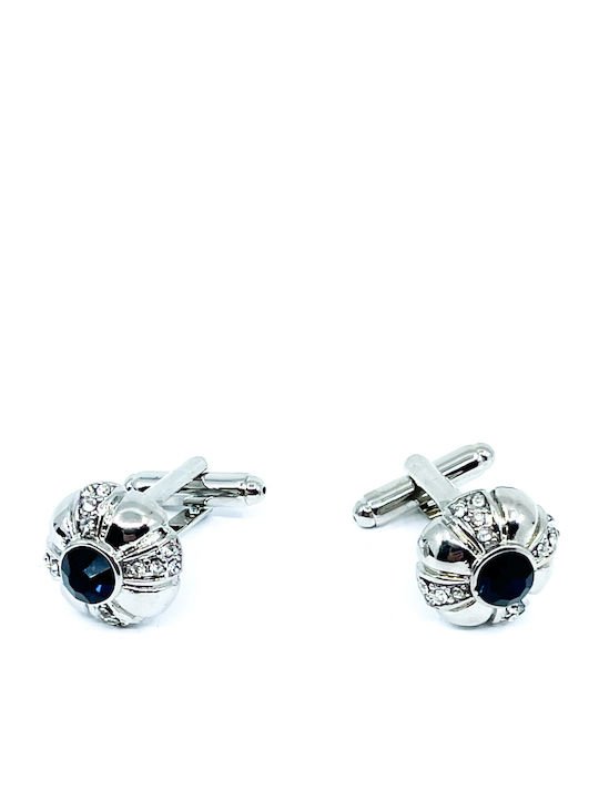 Legend Accessories Manschettenknöpfe aus Silber in Blau Farbe
