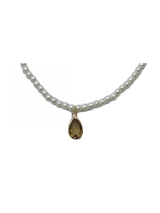 Kostibas Fashion Necklace with Pearls