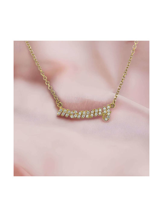 Xryseio Necklace from Gold 14K with Zircon