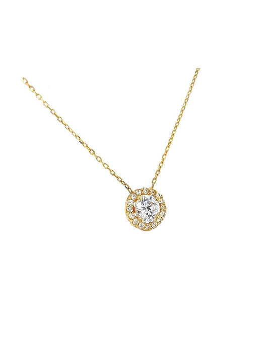 Xryseio Necklace from Gold 14K with Zircon