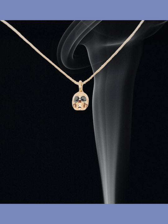 Mentzos Halskette aus Roségold 18K mit Diamant Schwarz