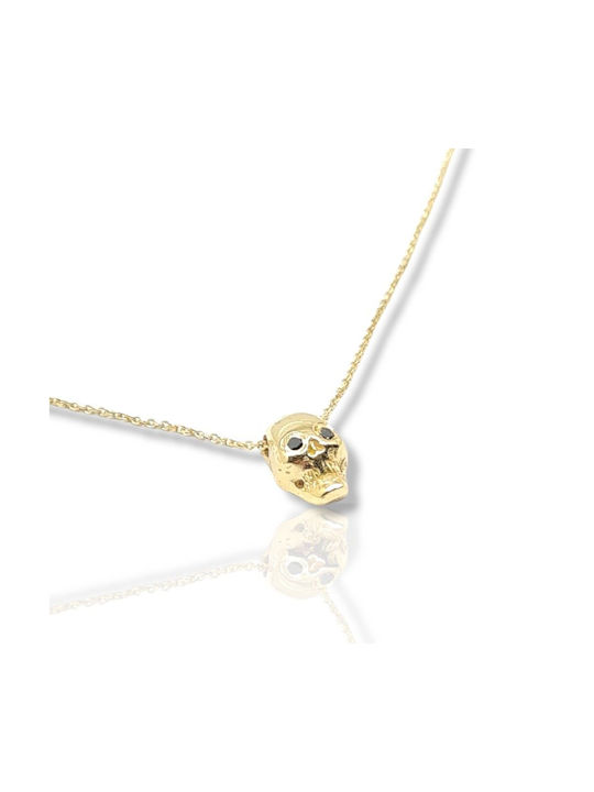 Mentzos Necklace from Gold 18k with Diamond