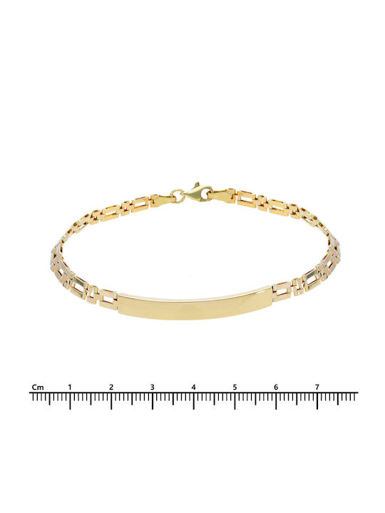 Mentzos Bracelet Id made of Gold 9K