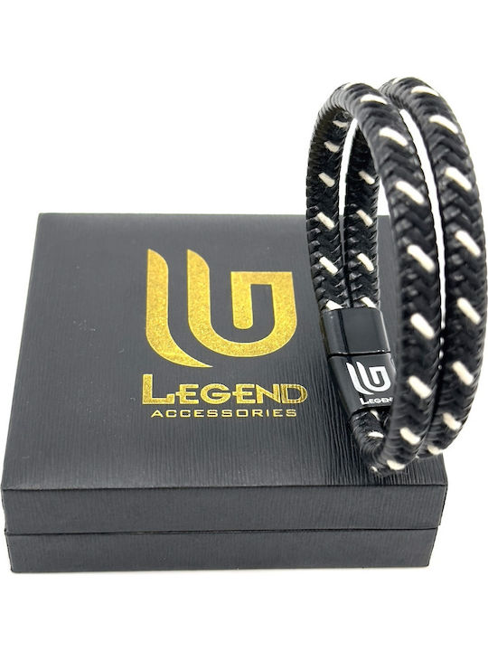 Legend Accessories Βραχιόλι από Δέρμα 21cm