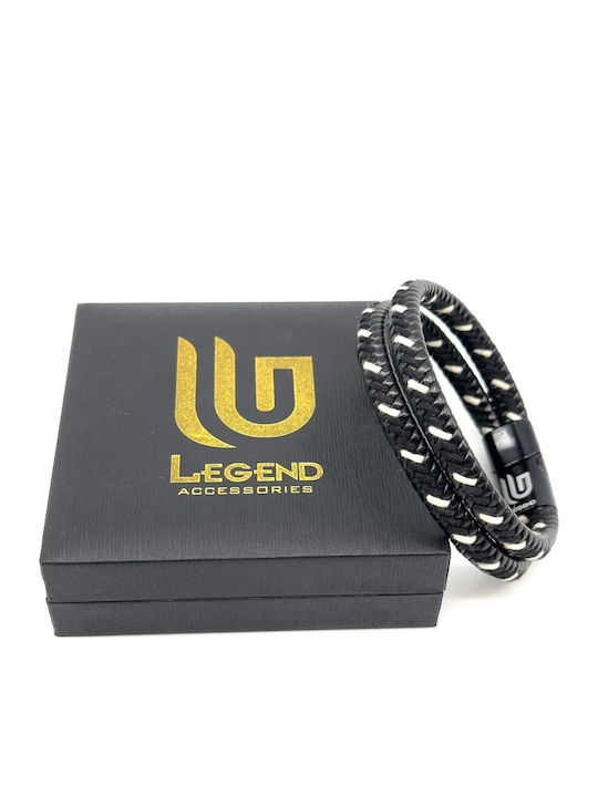 Legend Accessories Βραχιόλι από Δέρμα 21cm