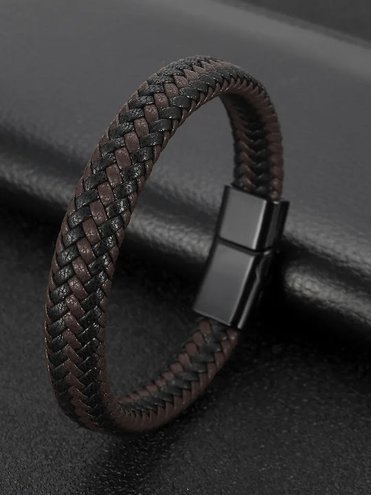 Legend Accessories Men's Leather Bracelet 21cm