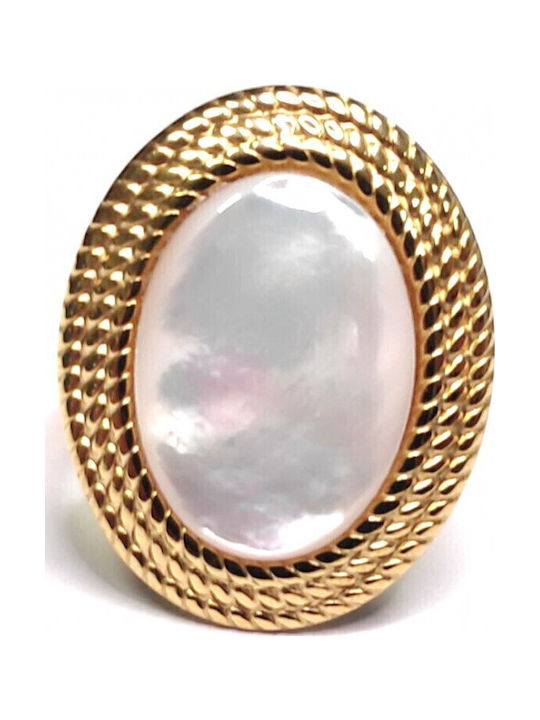 Karma Gifts Women's Steel Gold Plated Ring
