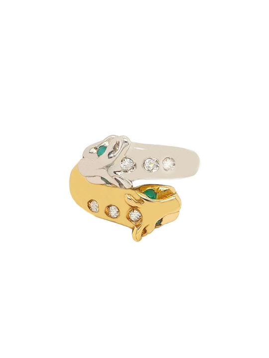 Xryseio Women's Ring with Zircon from Gold 14K