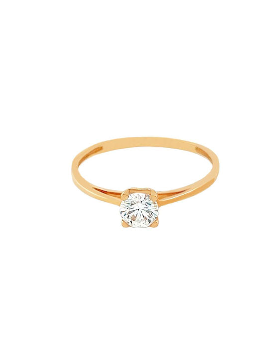 Xryseio Women's Gold Plated Ring with Zircon