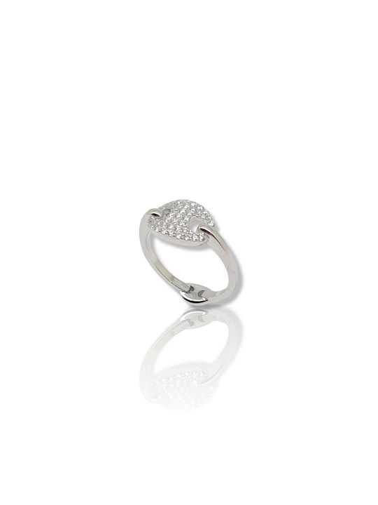 Mentzos Damen Ring mit Zirkonia aus Silber