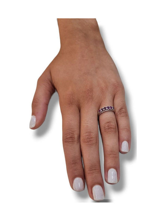 Mentzos Damen Ring Vollring aus Weißgold 18K
