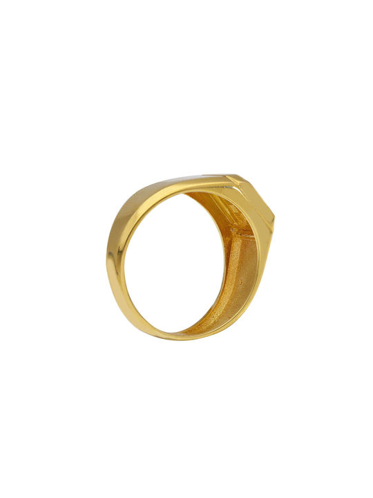 Mentzos Men's Gold Ring 18K