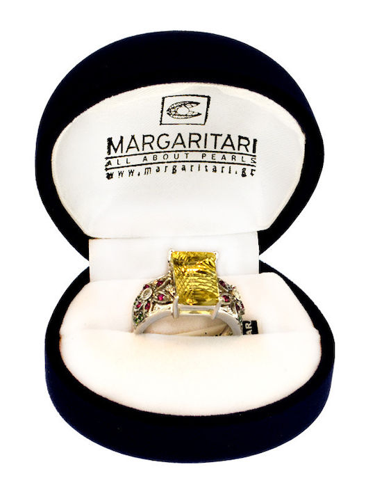 Margaritari Дамски Пръстен От Бяло Злато 18 Карата Margaritari Дамски Пръстен От Бяло Злато 18 Карата