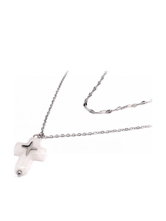 Karma Gifts Кръст от Стомана с Верижка