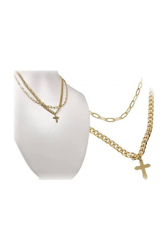 Gold Plated Steel Cross