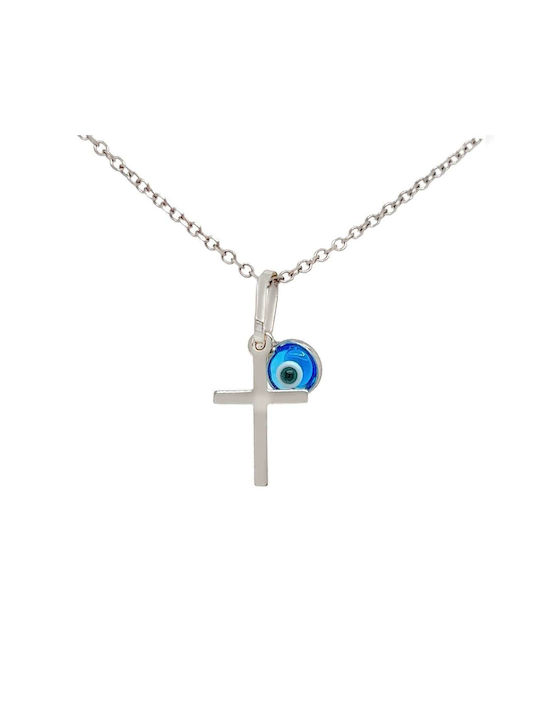 Xryseio Women's White Gold Cross 14K