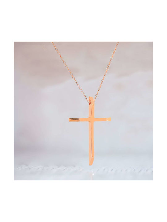 Xryseio Women's Rose Gold Cross 14K with Chain